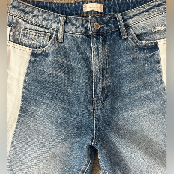 Altar’d State Vervet Color Block High Rise Jeans with Raw Hem - Picture 4 of 13